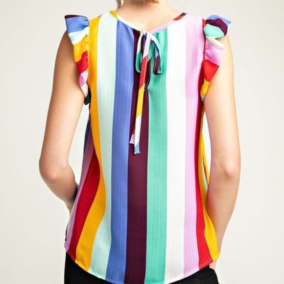 Rainbow Ruffled Top - Picture 3 of 3
